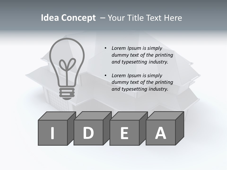 House Roof Mock Up PowerPoint Template