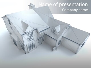 Traditional Architect Stately Home PowerPoint Template