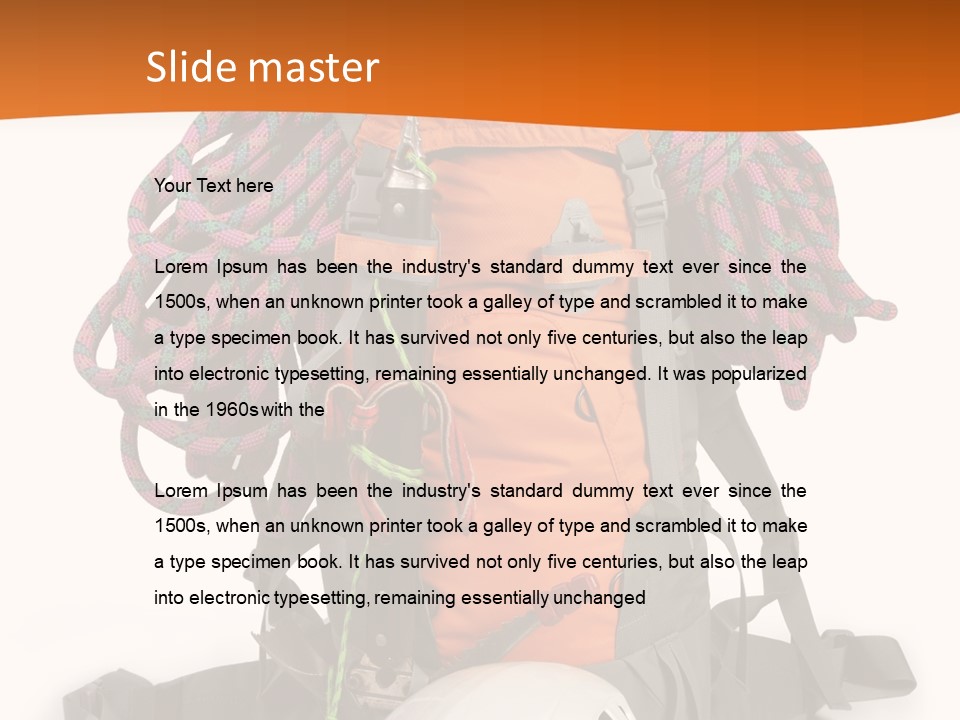 Alpinism Sport Gear PowerPoint Template