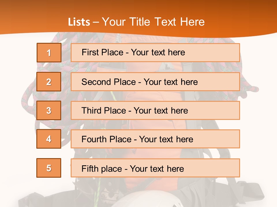 Alpinism Sport Gear PowerPoint Template