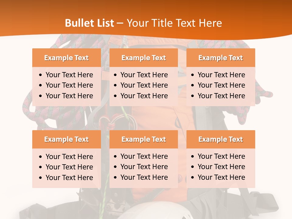 Alpinism Sport Gear PowerPoint Template
