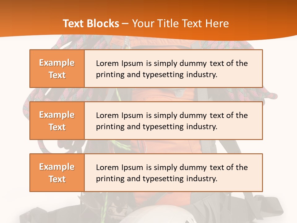 Alpinism Sport Gear PowerPoint Template