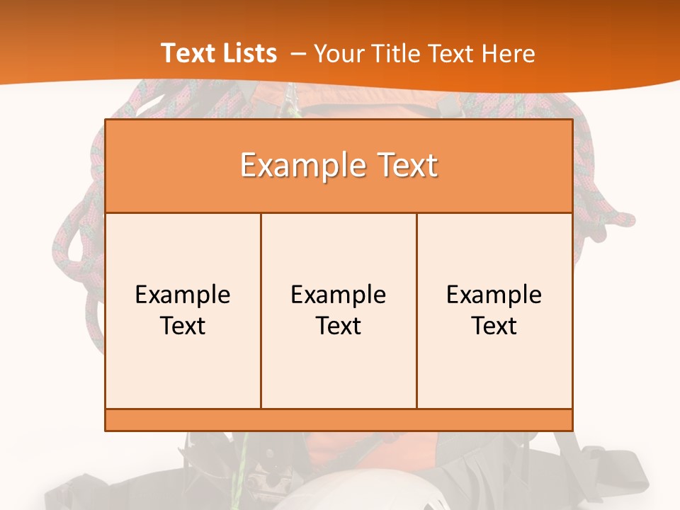 Alpinism Sport Gear PowerPoint Template