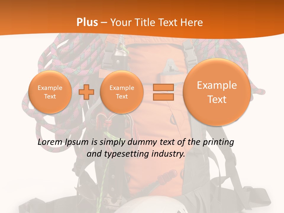 Alpinism Sport Gear PowerPoint Template