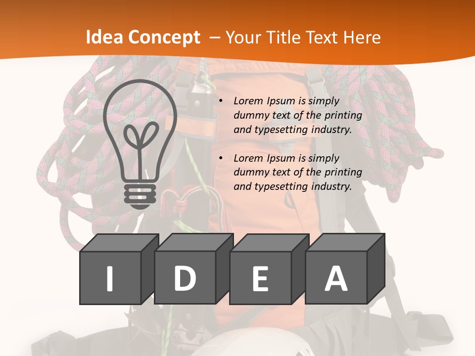 Alpinism Sport Gear PowerPoint Template