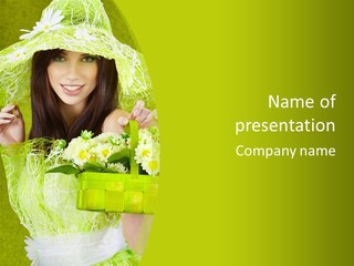 Elegance Young Posing PowerPoint Template