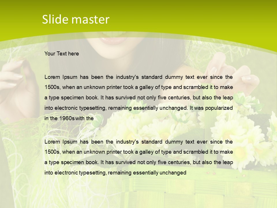 Elegance Young Posing PowerPoint Template