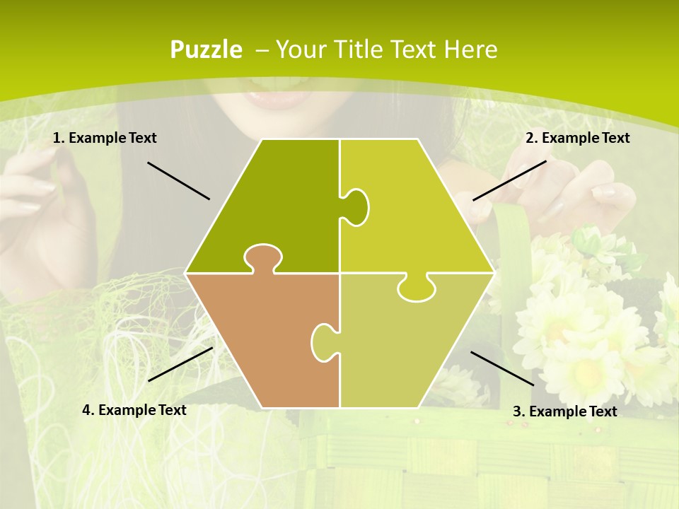 Elegance Young Posing PowerPoint Template