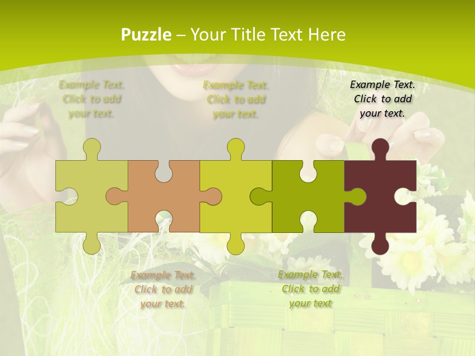 Elegance Young Posing PowerPoint Template