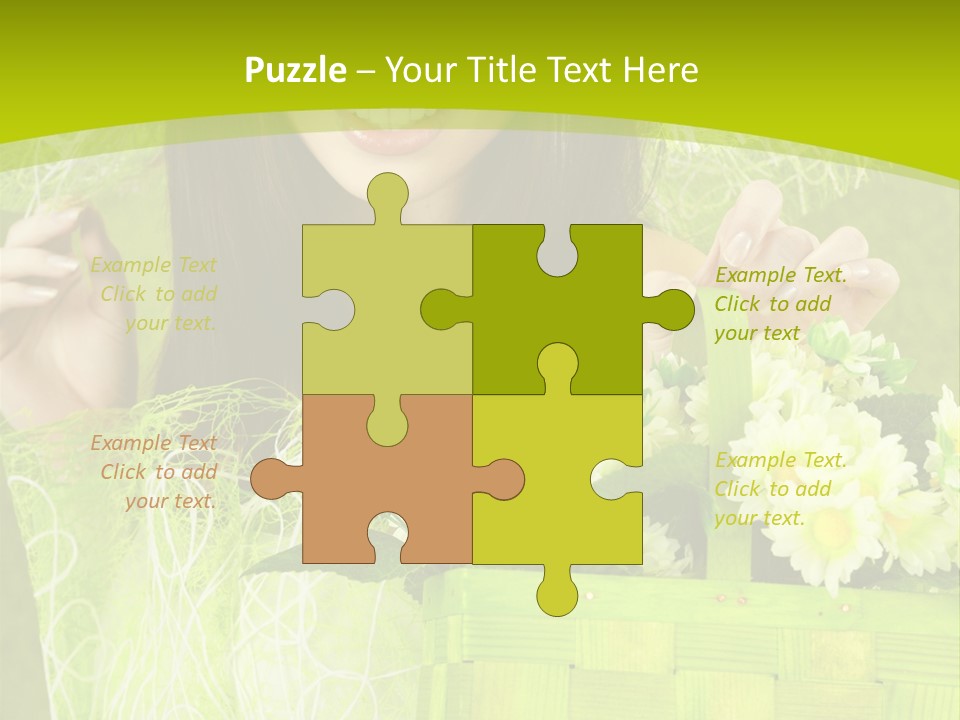 Elegance Young Posing PowerPoint Template