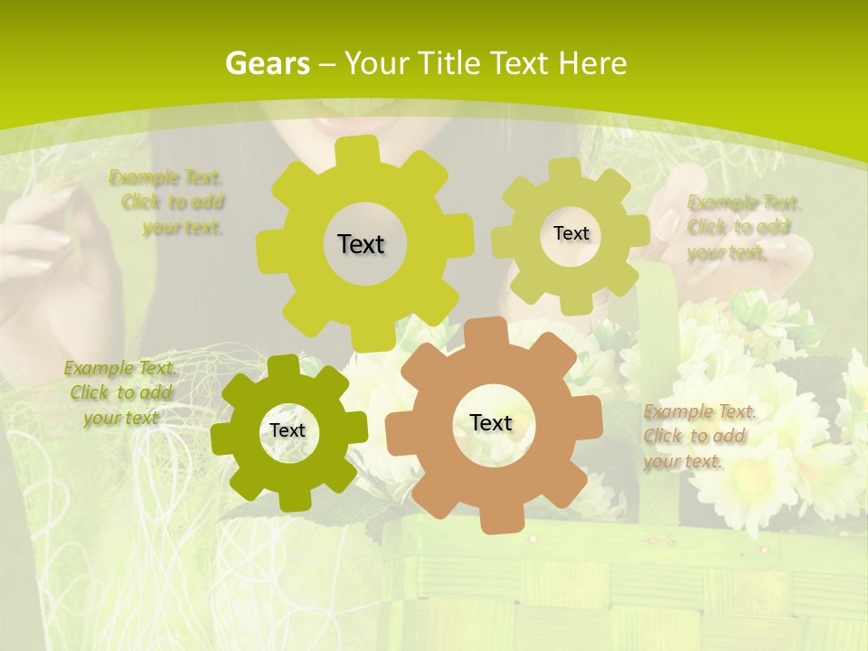 Elegance Young Posing PowerPoint Template