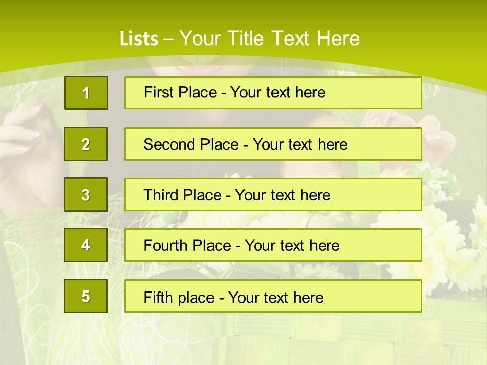 Elegance Young Posing PowerPoint Template