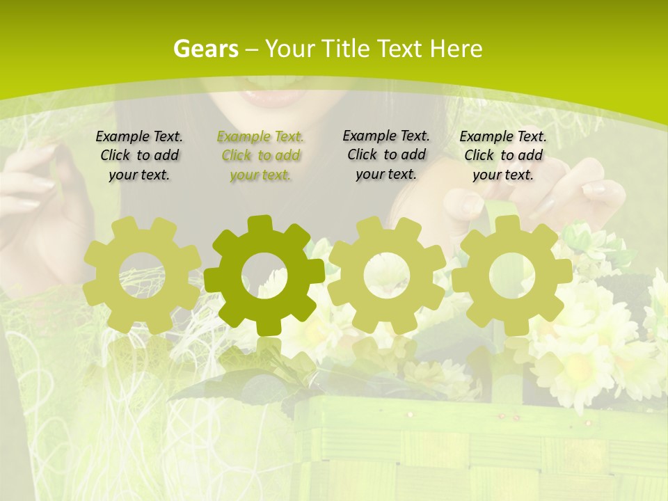 Elegance Young Posing PowerPoint Template