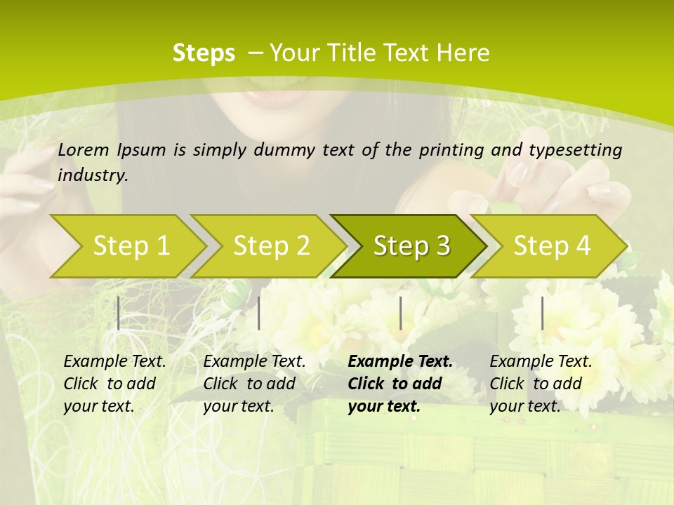 Elegance Young Posing PowerPoint Template