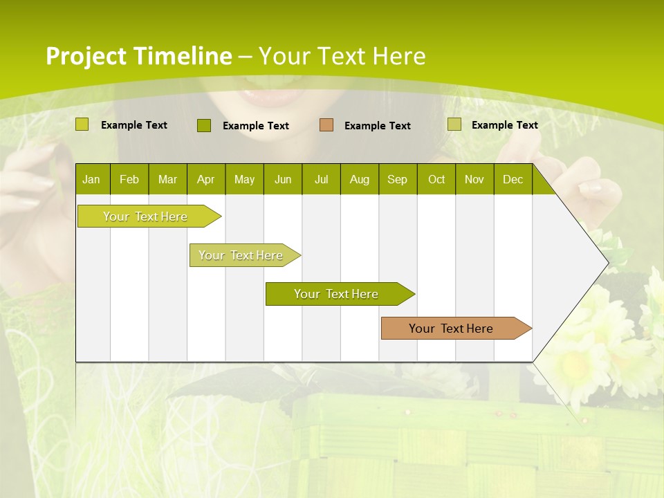 Elegance Young Posing PowerPoint Template