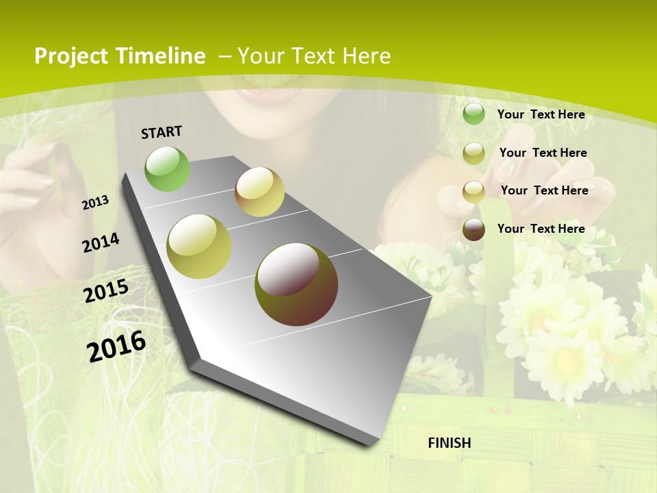 Elegance Young Posing PowerPoint Template