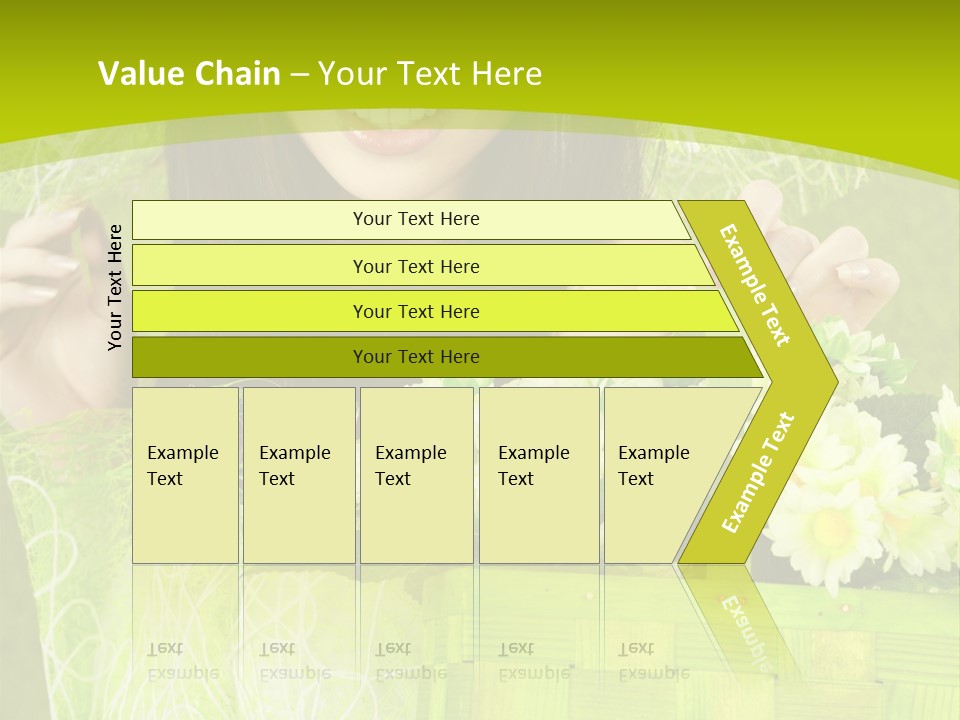 Elegance Young Posing PowerPoint Template
