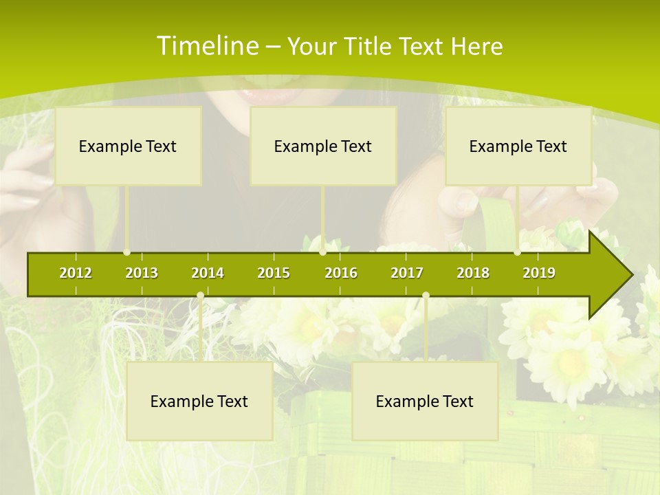 Elegance Young Posing PowerPoint Template