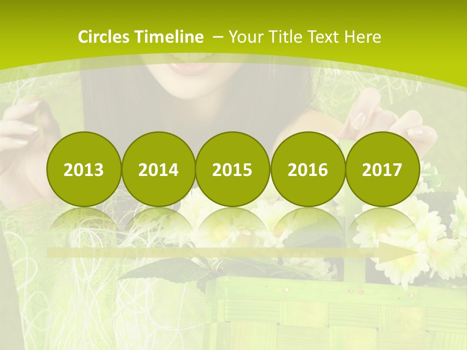 Elegance Young Posing PowerPoint Template