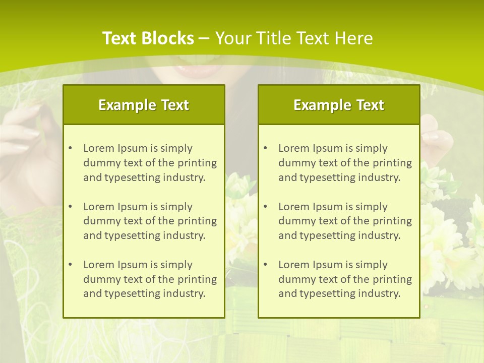 Elegance Young Posing PowerPoint Template