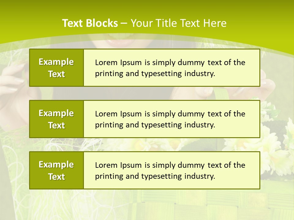 Elegance Young Posing PowerPoint Template