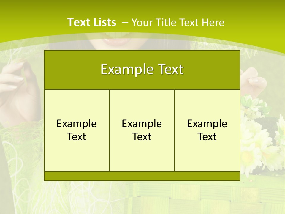 Elegance Young Posing PowerPoint Template