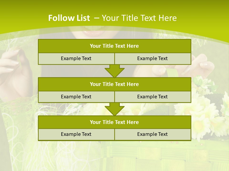 Elegance Young Posing PowerPoint Template