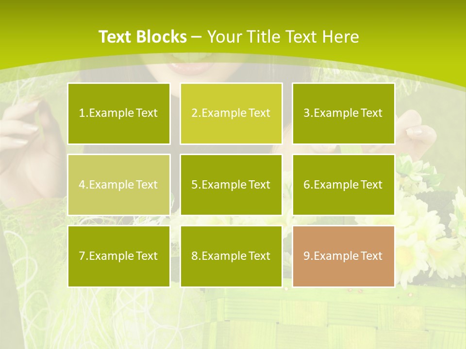 Elegance Young Posing PowerPoint Template