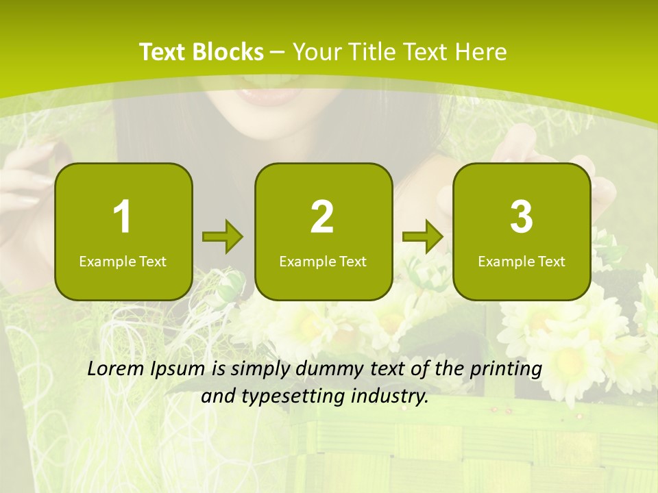 Elegance Young Posing PowerPoint Template