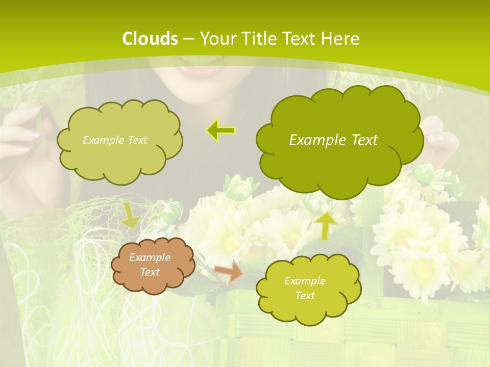 Elegance Young Posing PowerPoint Template