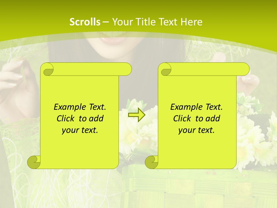 Elegance Young Posing PowerPoint Template