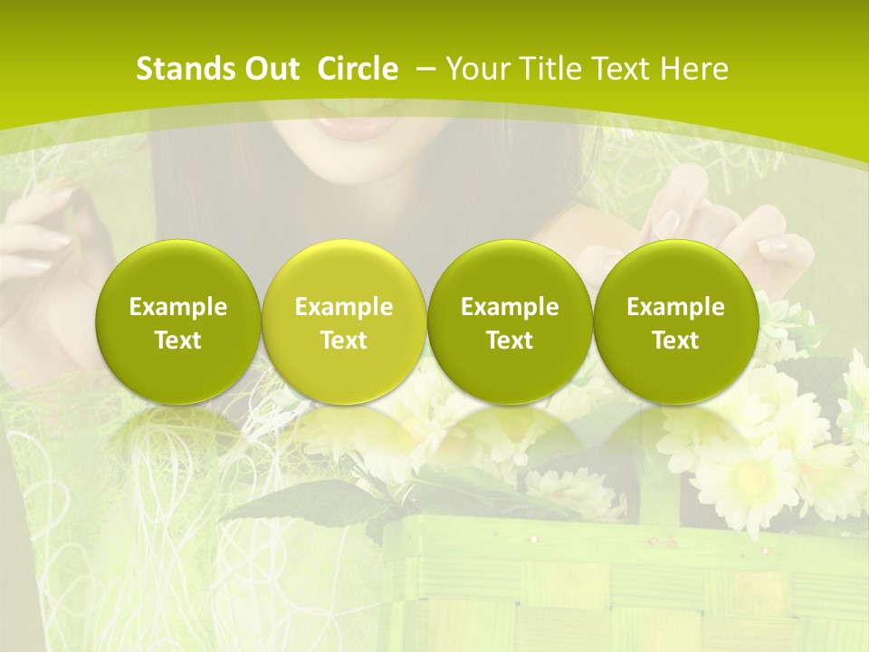 Elegance Young Posing PowerPoint Template