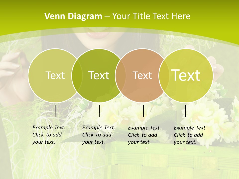 Elegance Young Posing PowerPoint Template