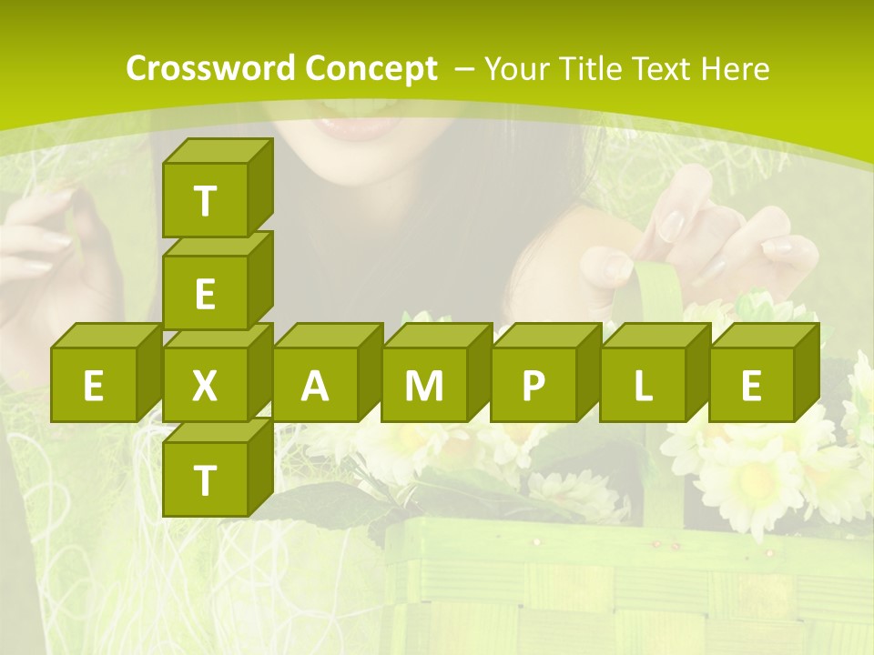 Elegance Young Posing PowerPoint Template