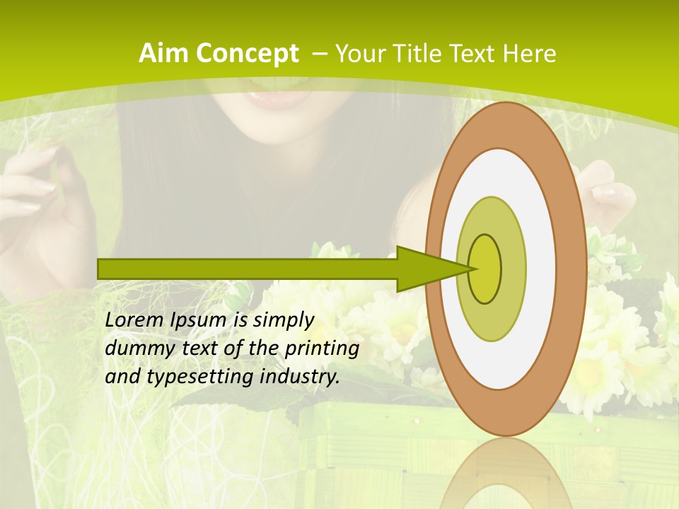 Elegance Young Posing PowerPoint Template