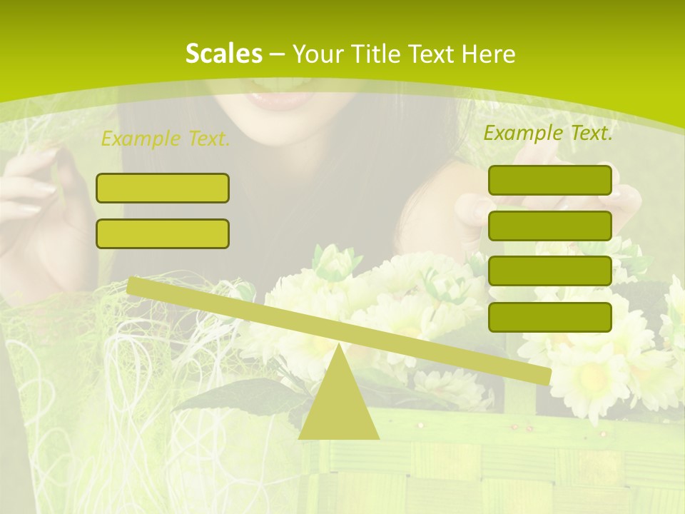 Elegance Young Posing PowerPoint Template