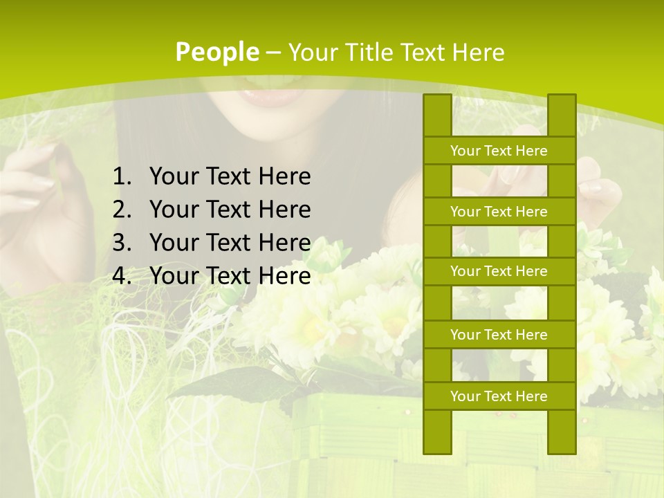 Elegance Young Posing PowerPoint Template