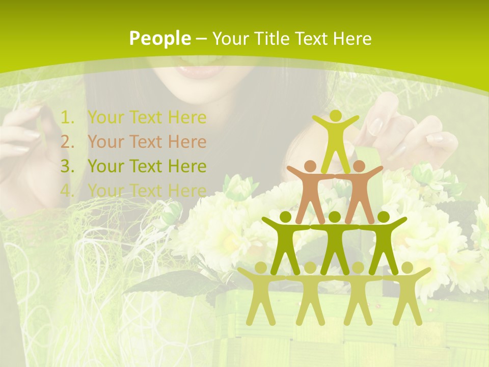 Elegance Young Posing PowerPoint Template