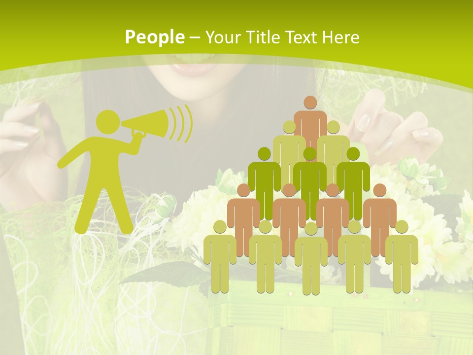 Elegance Young Posing PowerPoint Template