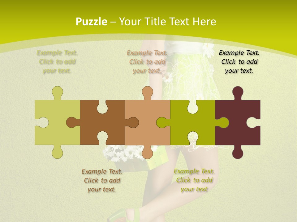 Cute People Blossom PowerPoint Template