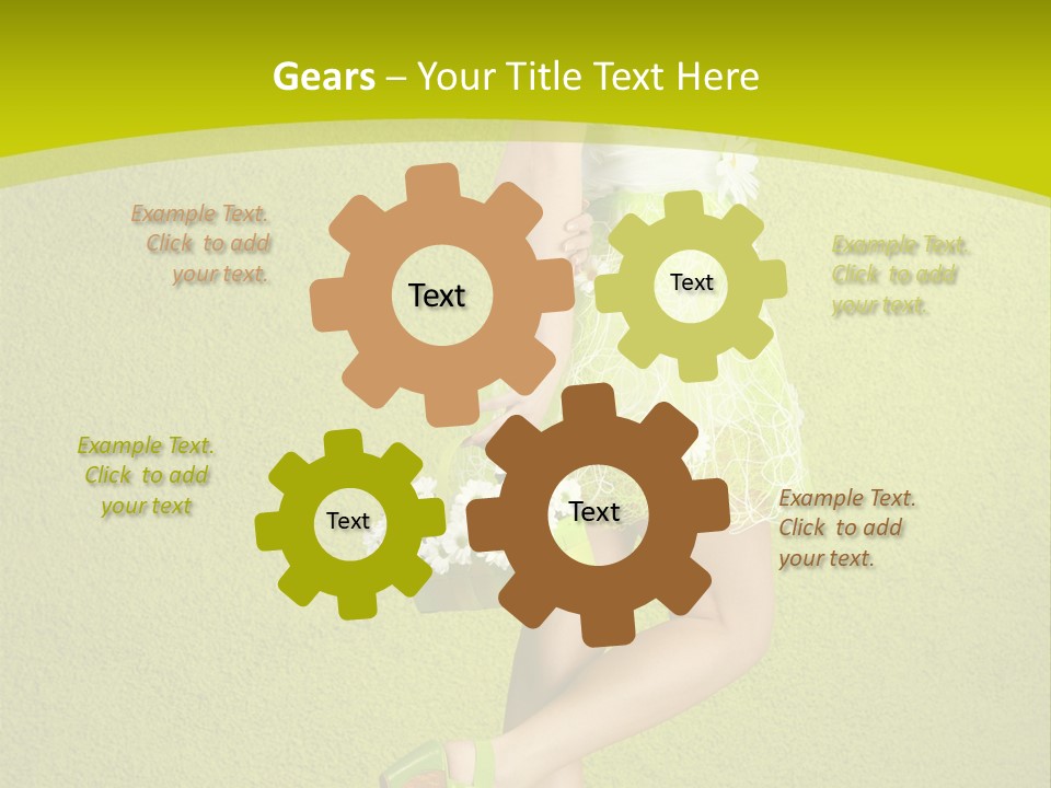 Cute People Blossom PowerPoint Template