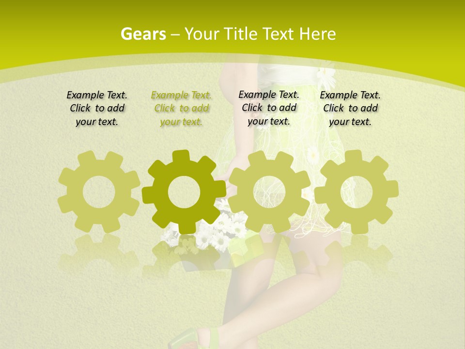 Cute People Blossom PowerPoint Template