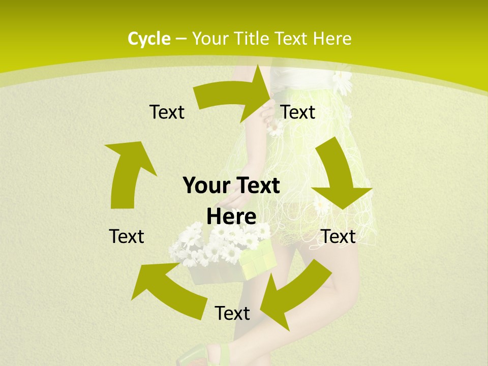 Cute People Blossom PowerPoint Template