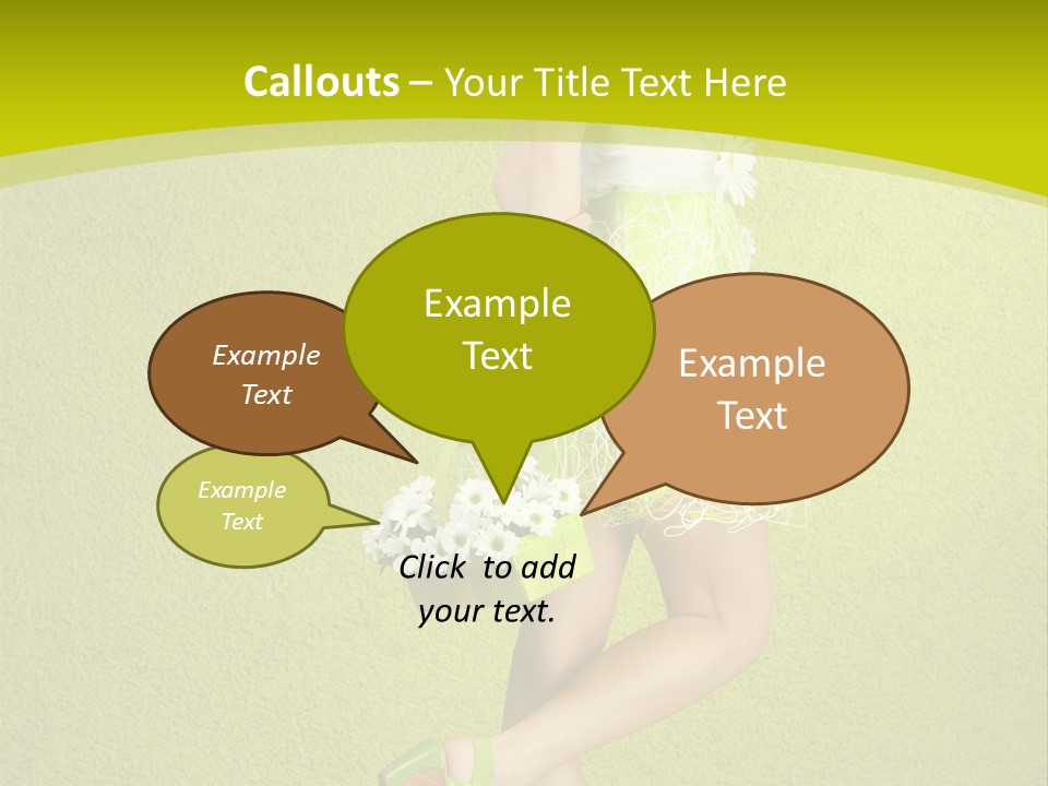 Cute People Blossom PowerPoint Template