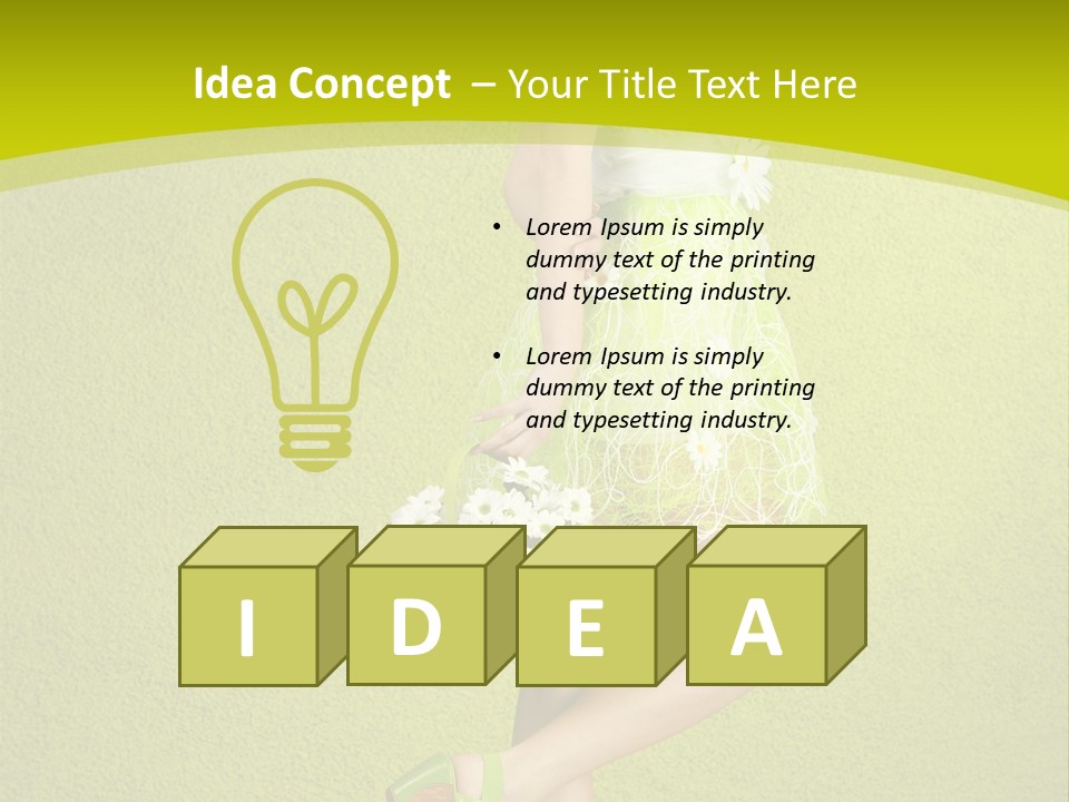 Cute People Blossom PowerPoint Template