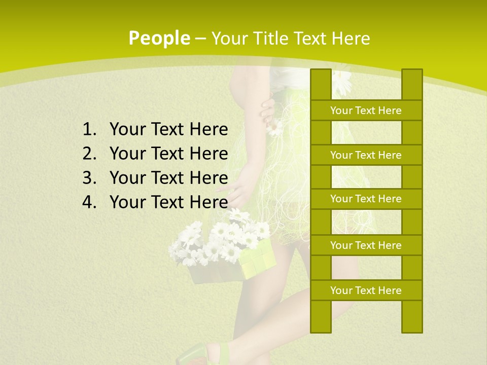 Cute People Blossom PowerPoint Template