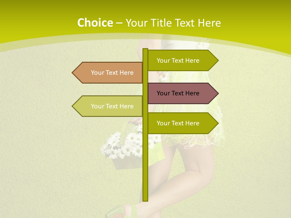 Cute People Blossom PowerPoint Template