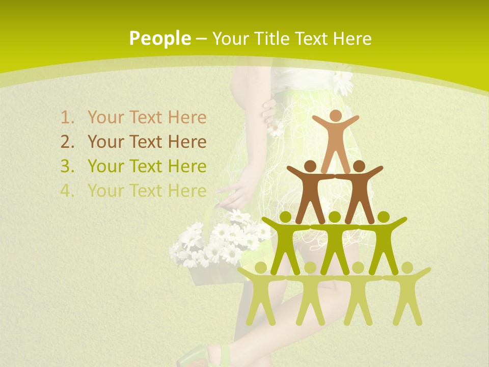Cute People Blossom PowerPoint Template