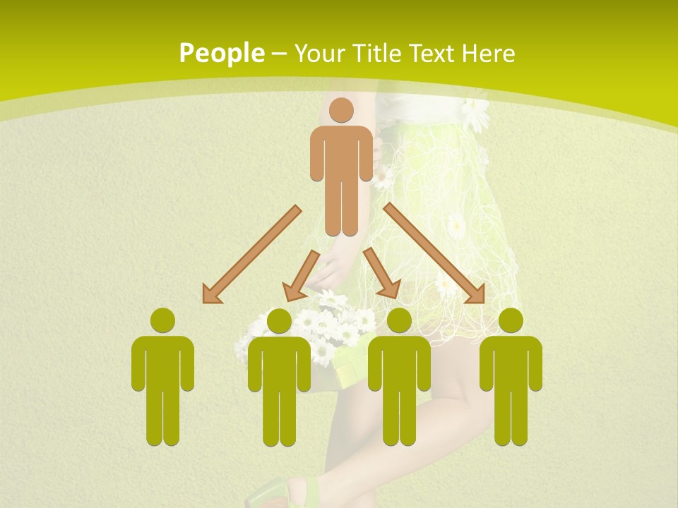 Cute People Blossom PowerPoint Template
