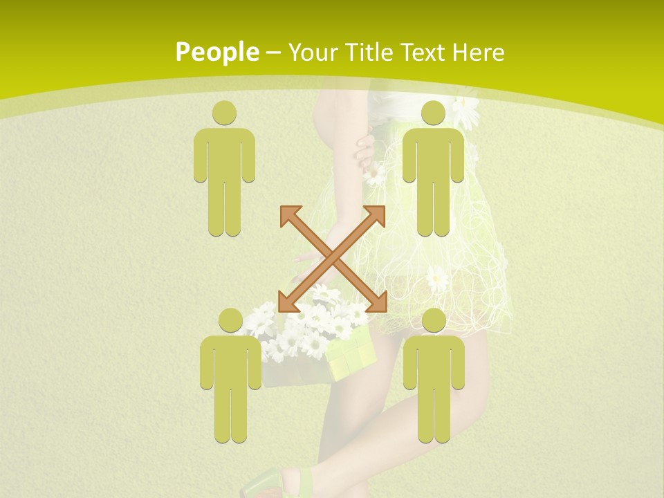 Cute People Blossom PowerPoint Template